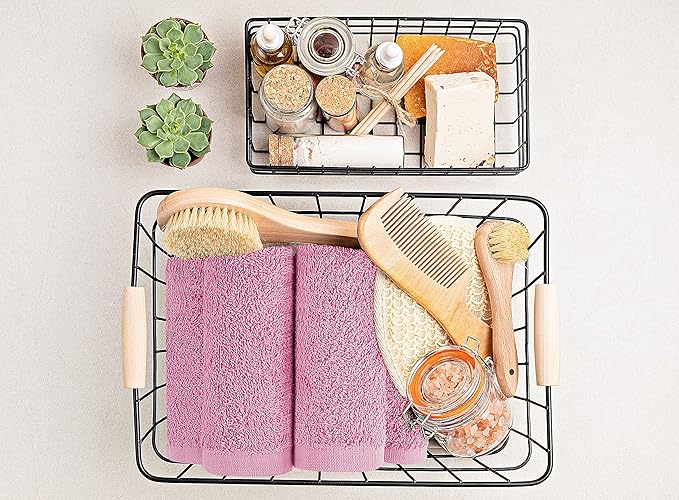 Utopia Towels 24 Pack Cotton Washcloths Set, 100% Ring Spun Cotton, Premium Quality Flannel Face Cloths, Highly Absorbent and Soft Feel Fingertip Towels, Pink