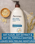 Aveeno Skin Relief Moisturizing Lotion for Very Dry Skin with Soothing Triple Oat & Shea Butter Formula, Dimethicone Skin Protectant Helps Heal Itchy, Dry Skin, Fragrance-Free, 8 fl. oz.