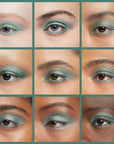 Teal Jewel Shimmering Green Emerald Forest Pressed Powder Single Vegan Eyeshadow; Talc, Paraben & Cruelty Free